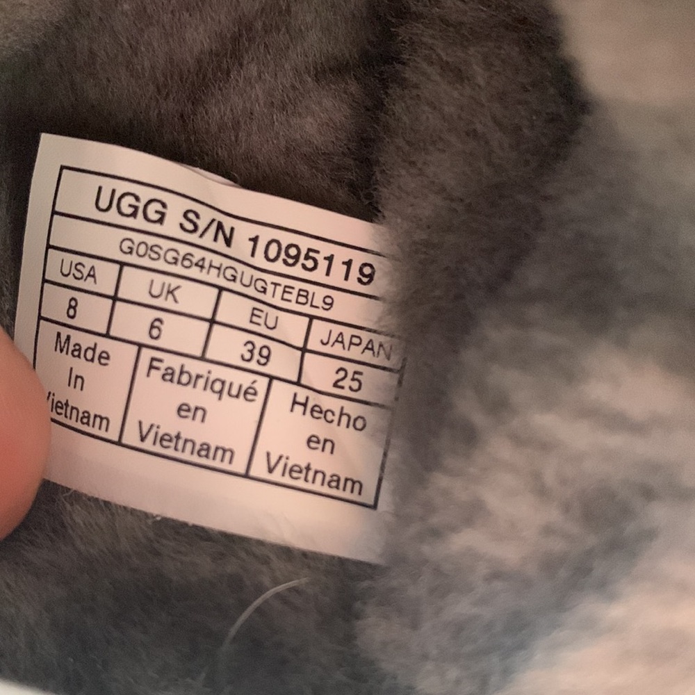 NEW NWoT UGG Women's FLUFF YEAH Charcoal Slipper Slide READ DESCRIPTION! - Picture 6 of 8